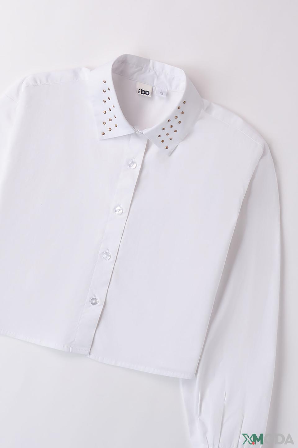 Блуза Ido дев. с камнями белый