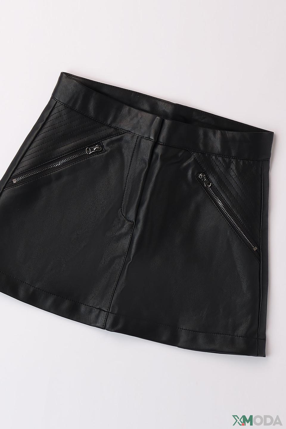 Юбка Ido дев. из экокожи чёрная