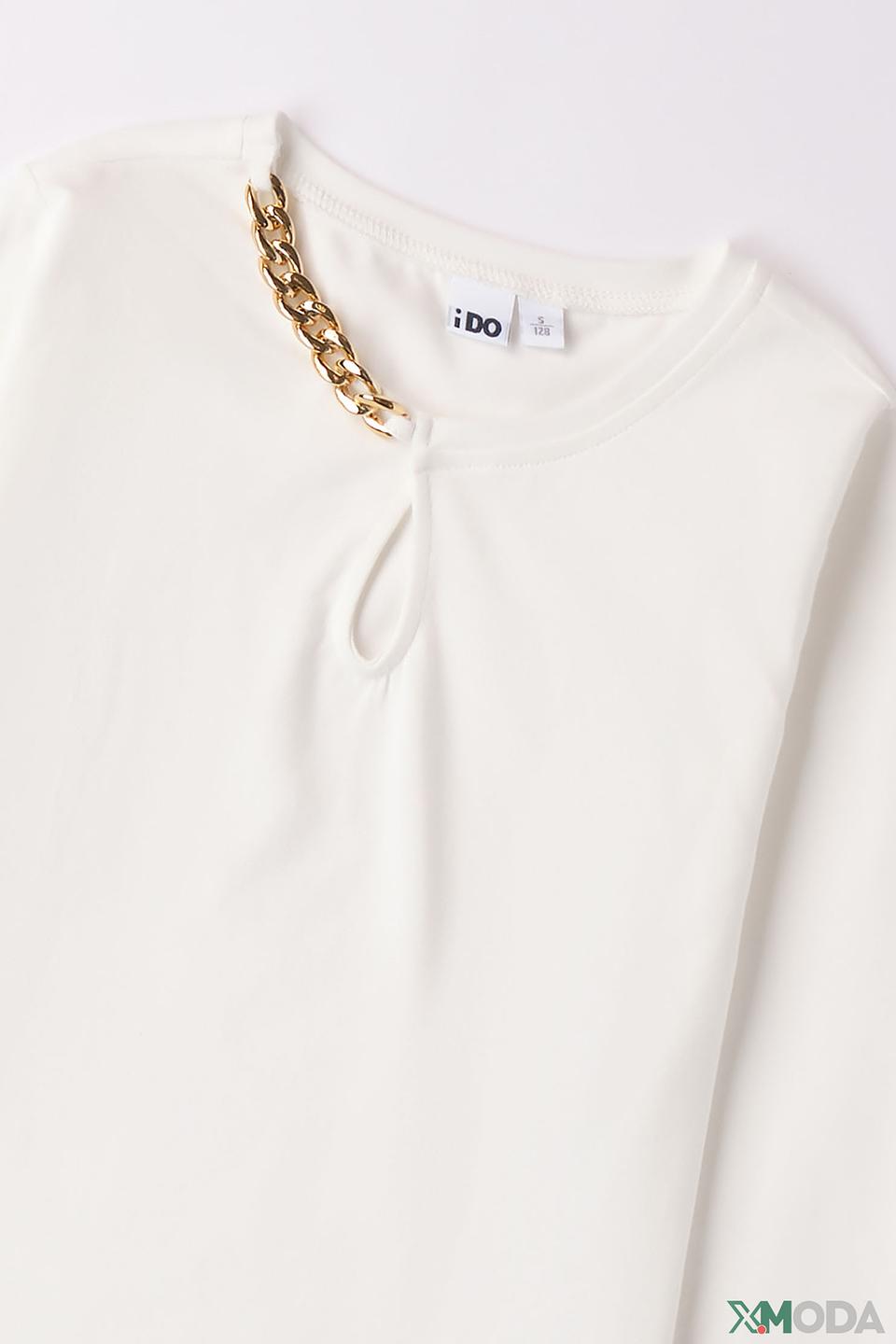 Джемпер Ido дев. с цепью кремовый