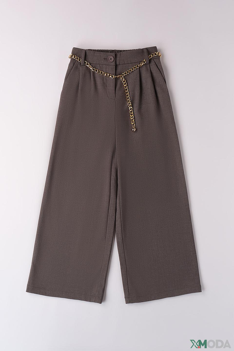 Брюки Ido с поясом серые