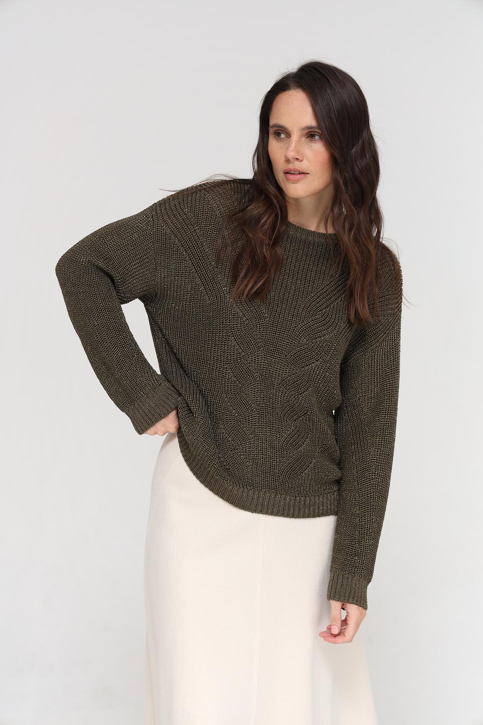 Пуловер More and More оливковый