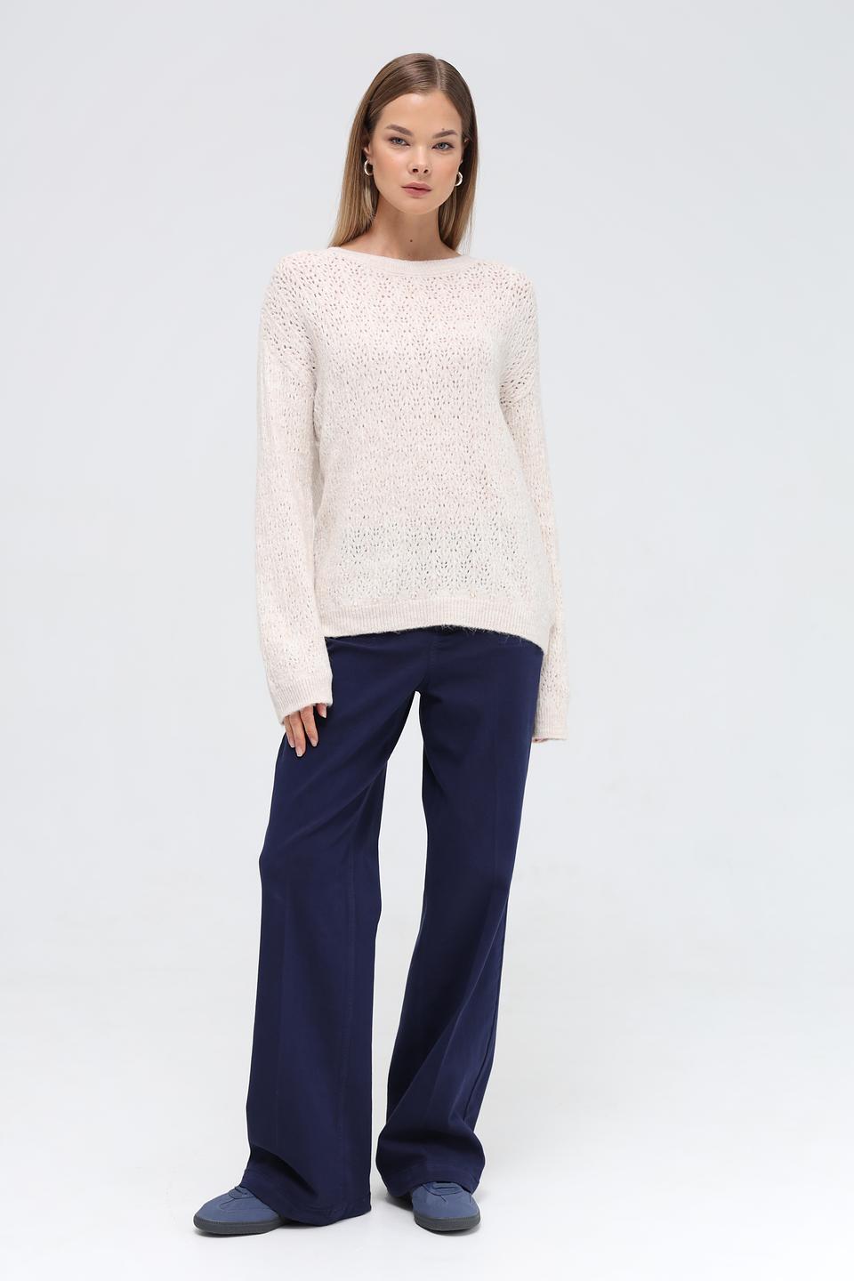 Пуловер More and More ажурный бежевый