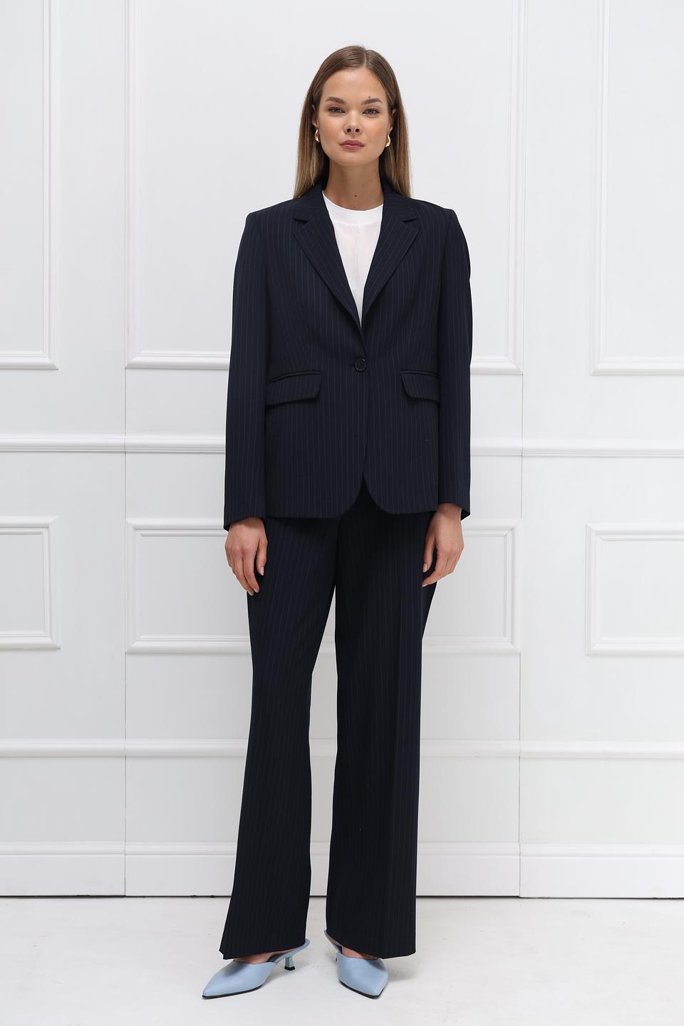 Брюки классические MORE and MORE в полоску