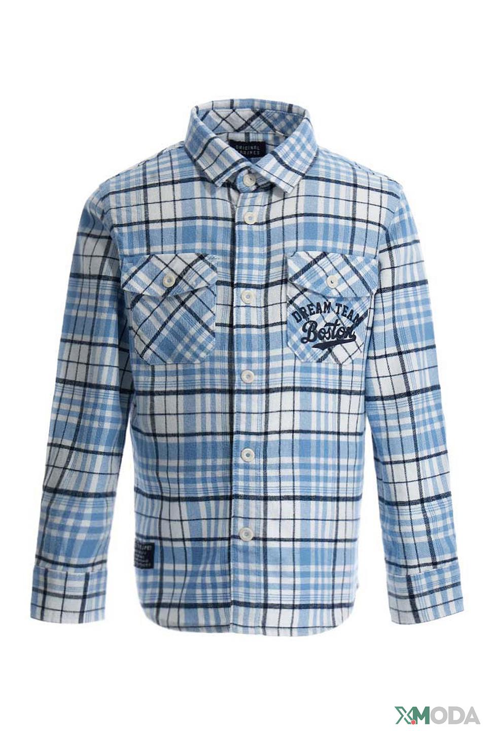 Рубашка Original Marines клетка голубой