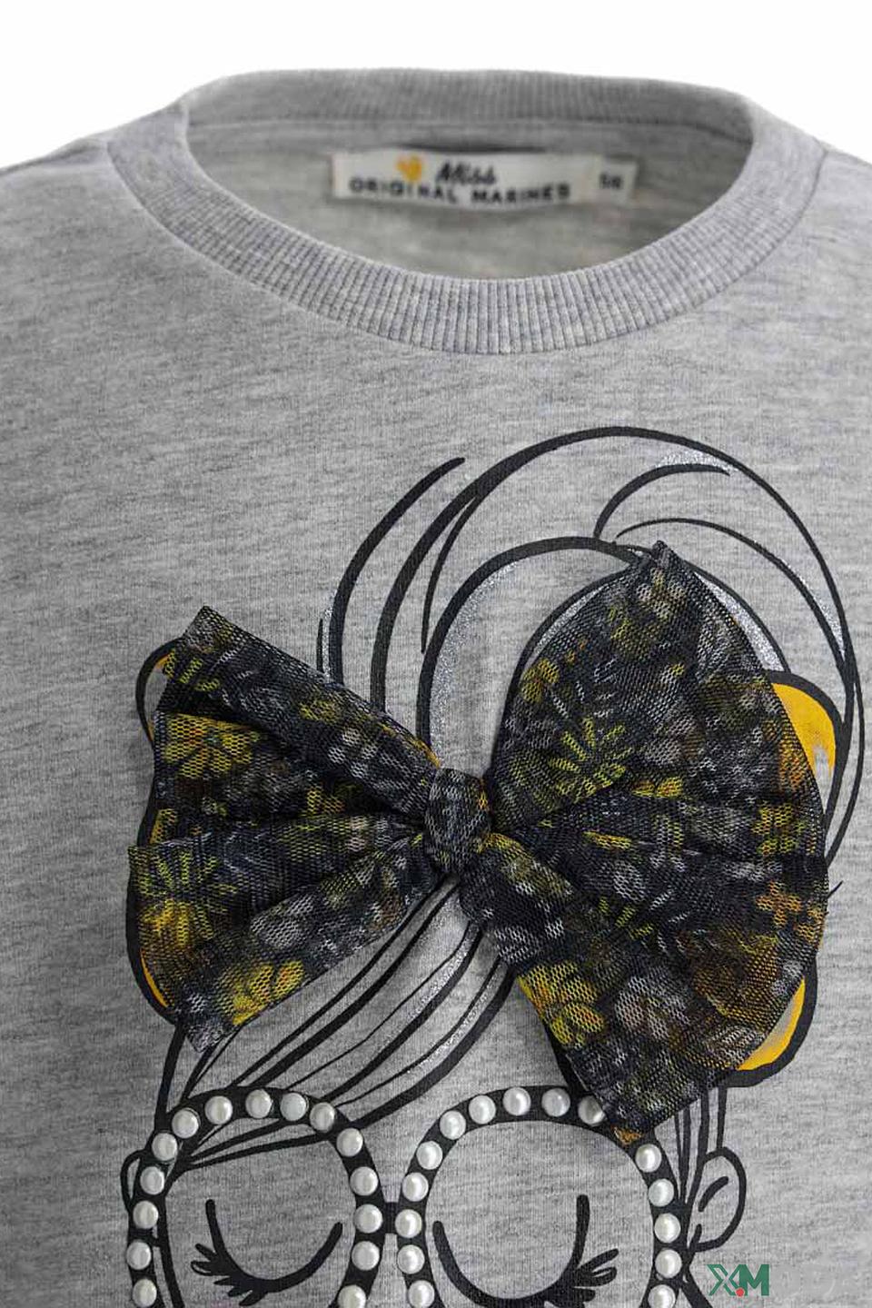 Джемпер Original Marines с бантиком серый