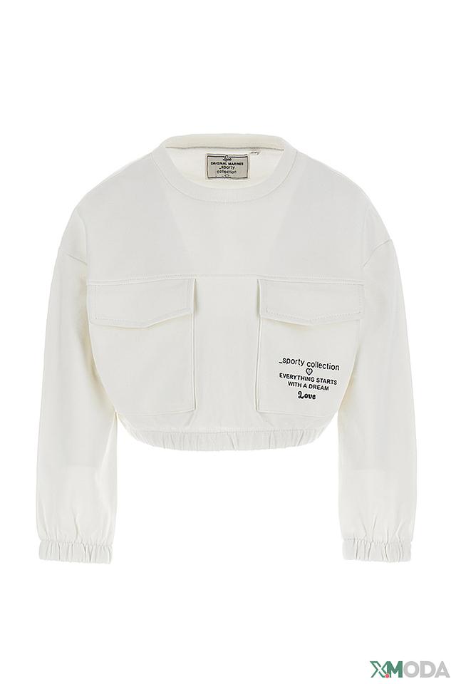 Пуловер Original Marines белый с карманом