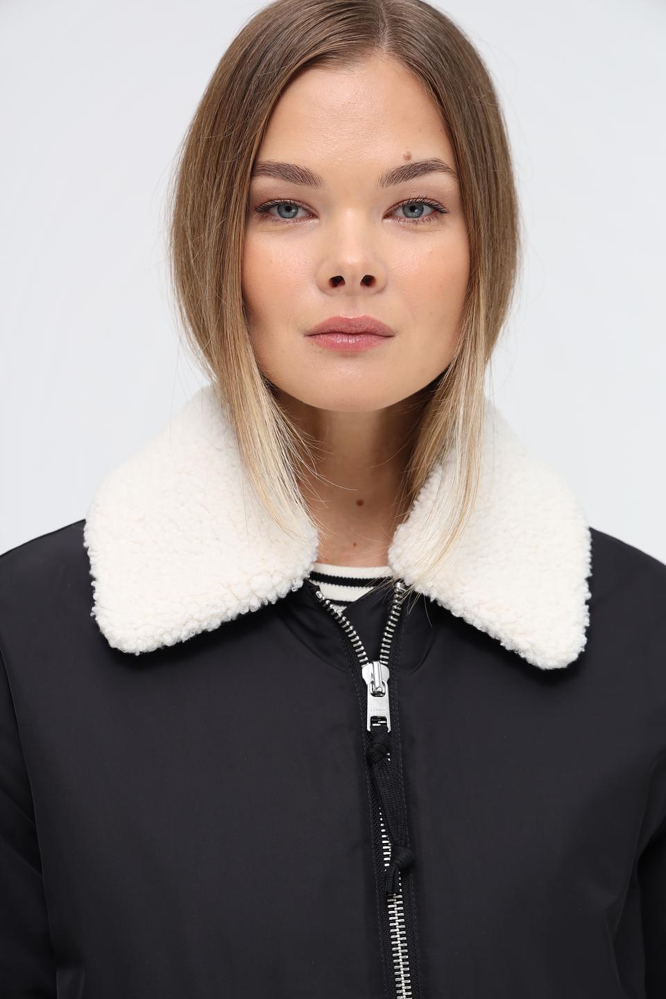 Куртка Marc O Polo DENIM с меховым воротником чёрная