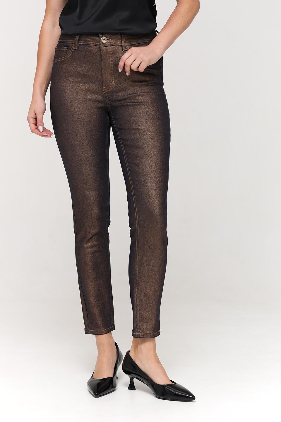 Джинсы Taifun с металлическим блеском