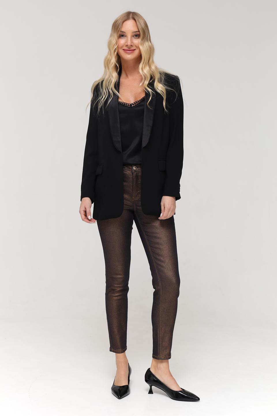 Джинсы Taifun с металлическим блеском