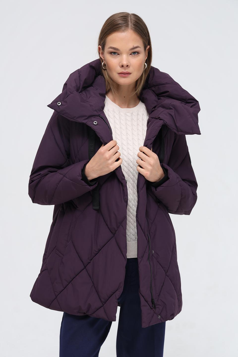 Куртка District стеганая баклажан