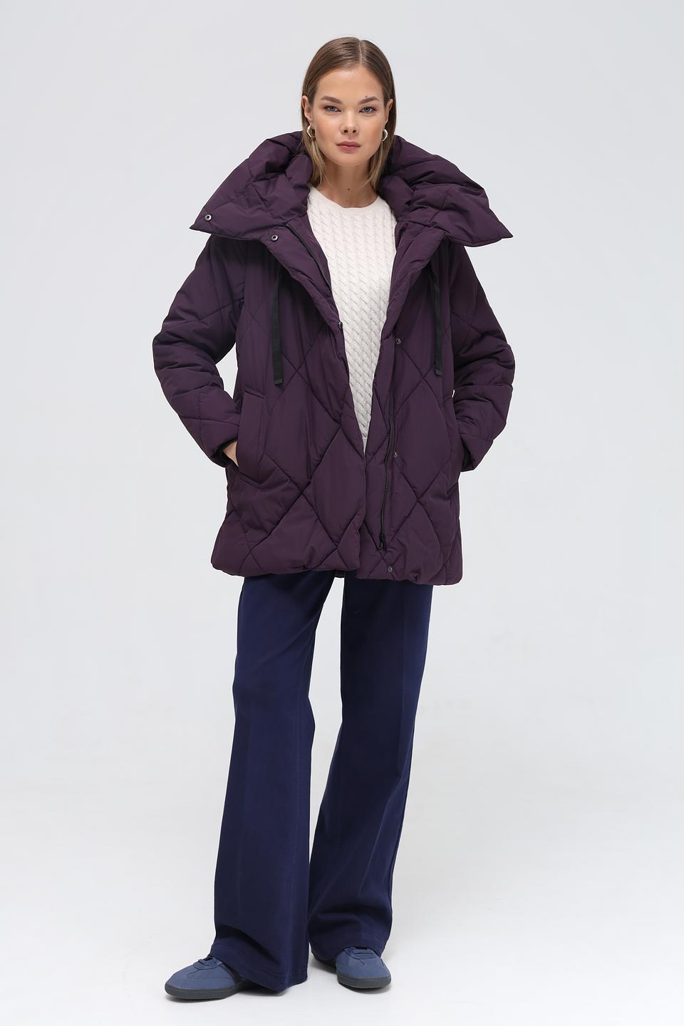 Куртка District стеганая баклажан