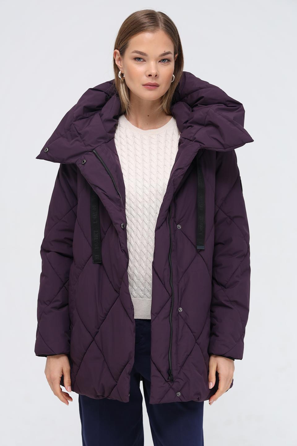 Куртка District стеганая баклажан