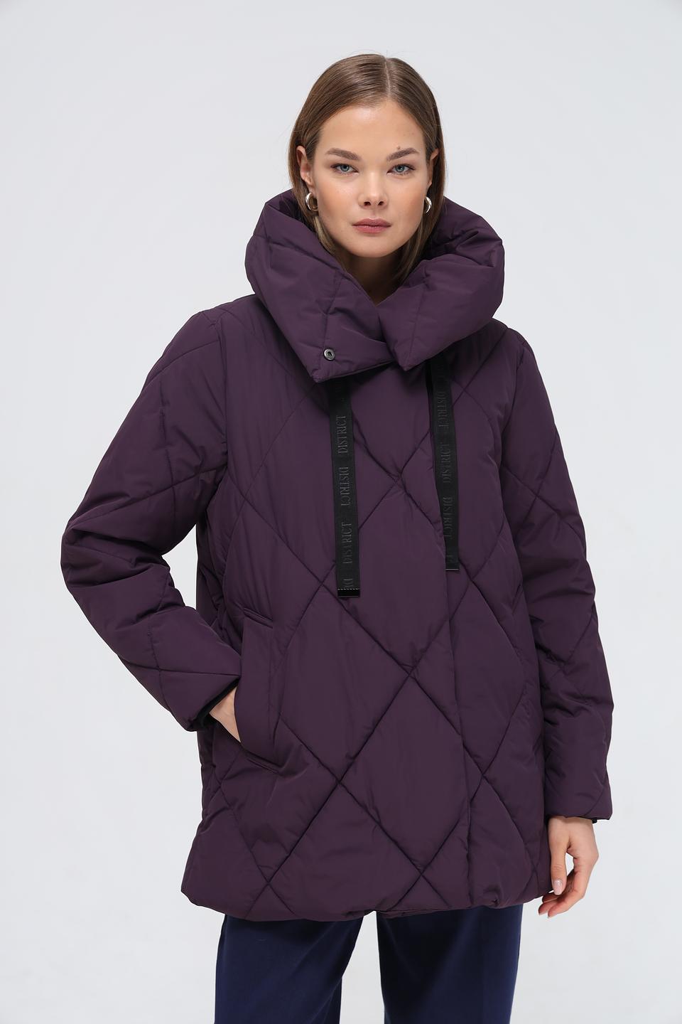 Куртка District стеганая баклажан