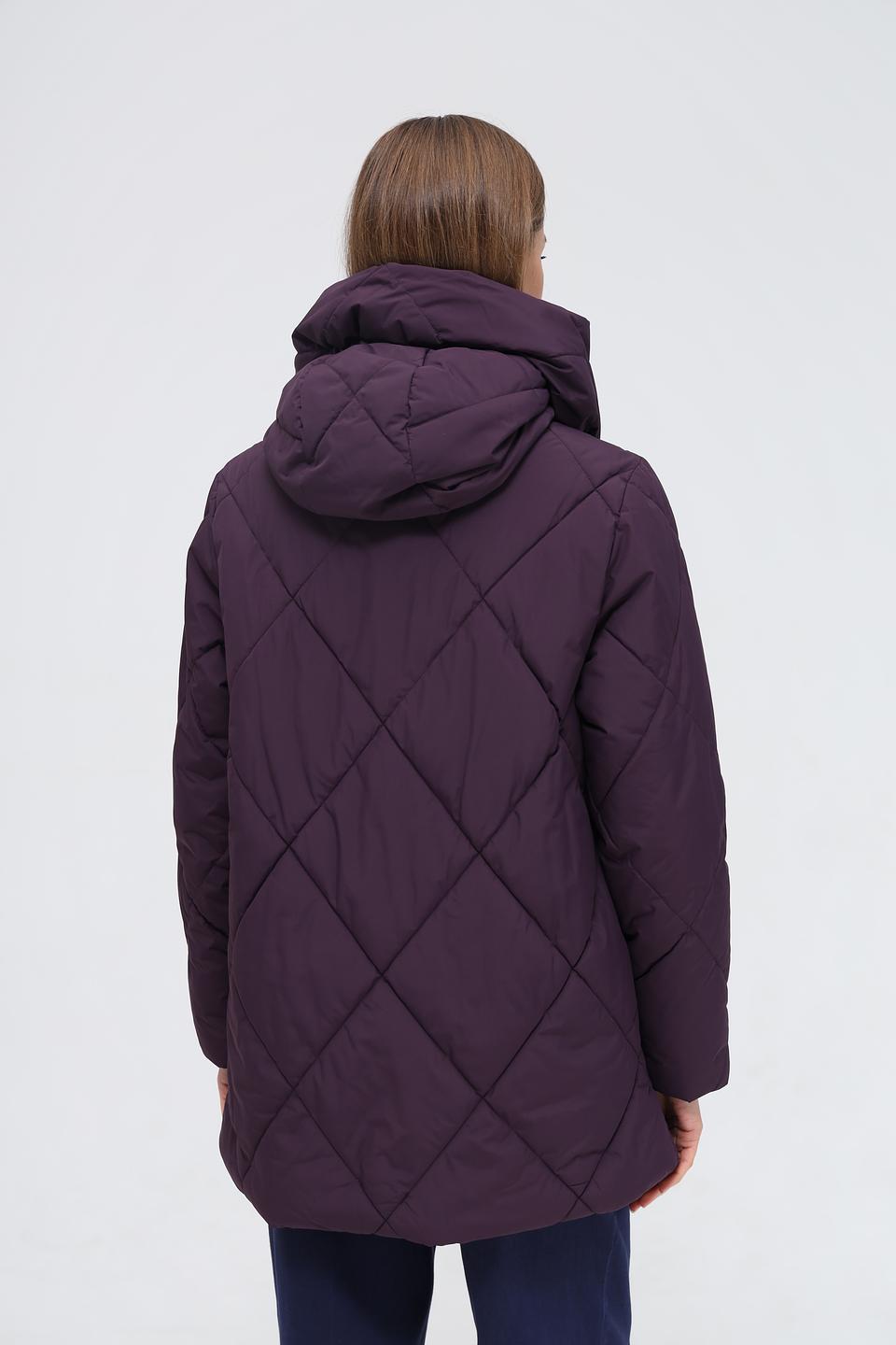 Куртка District стеганая баклажан