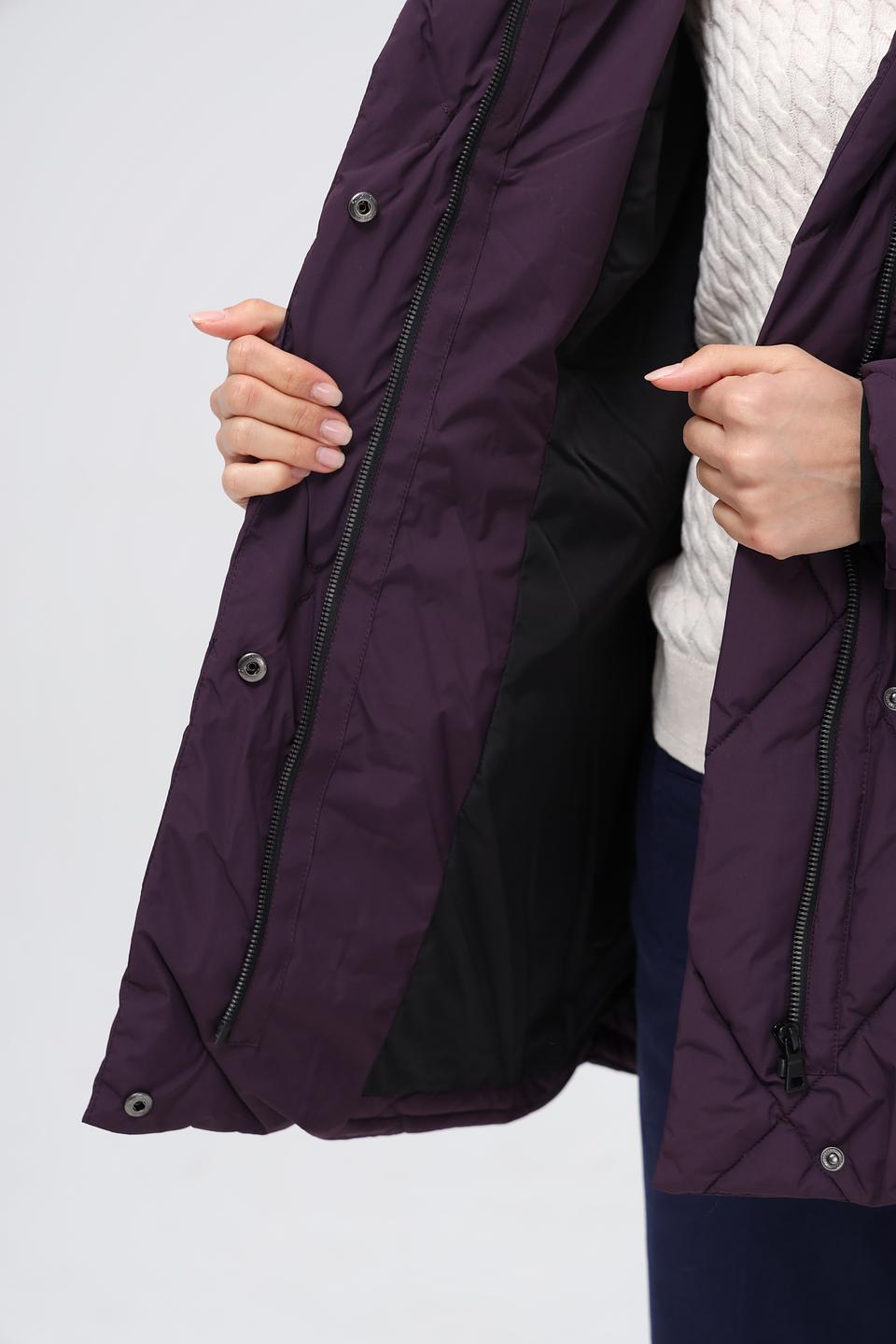 Куртка District стеганая баклажан