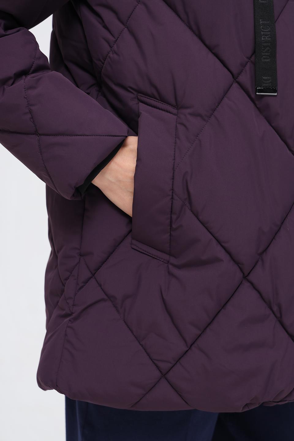 Куртка District стеганая баклажан