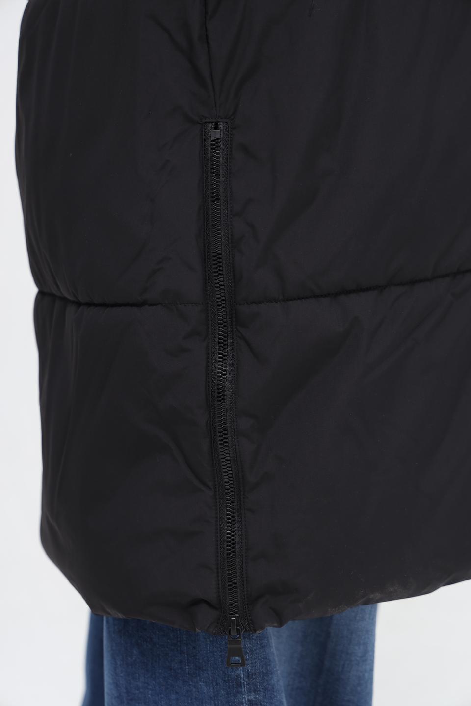 Пальто District стеганое чёрное