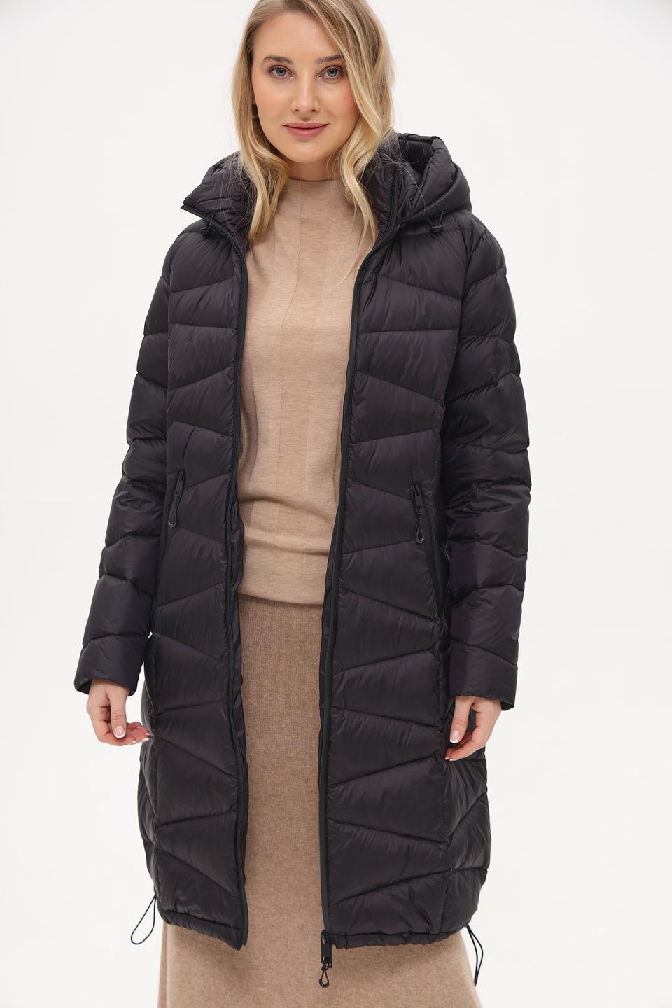 Пальто Lebek стеганое чёрное