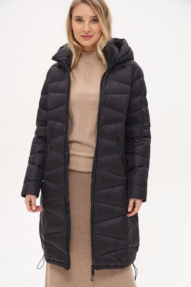 Пальто Lebek стеганое чёрное