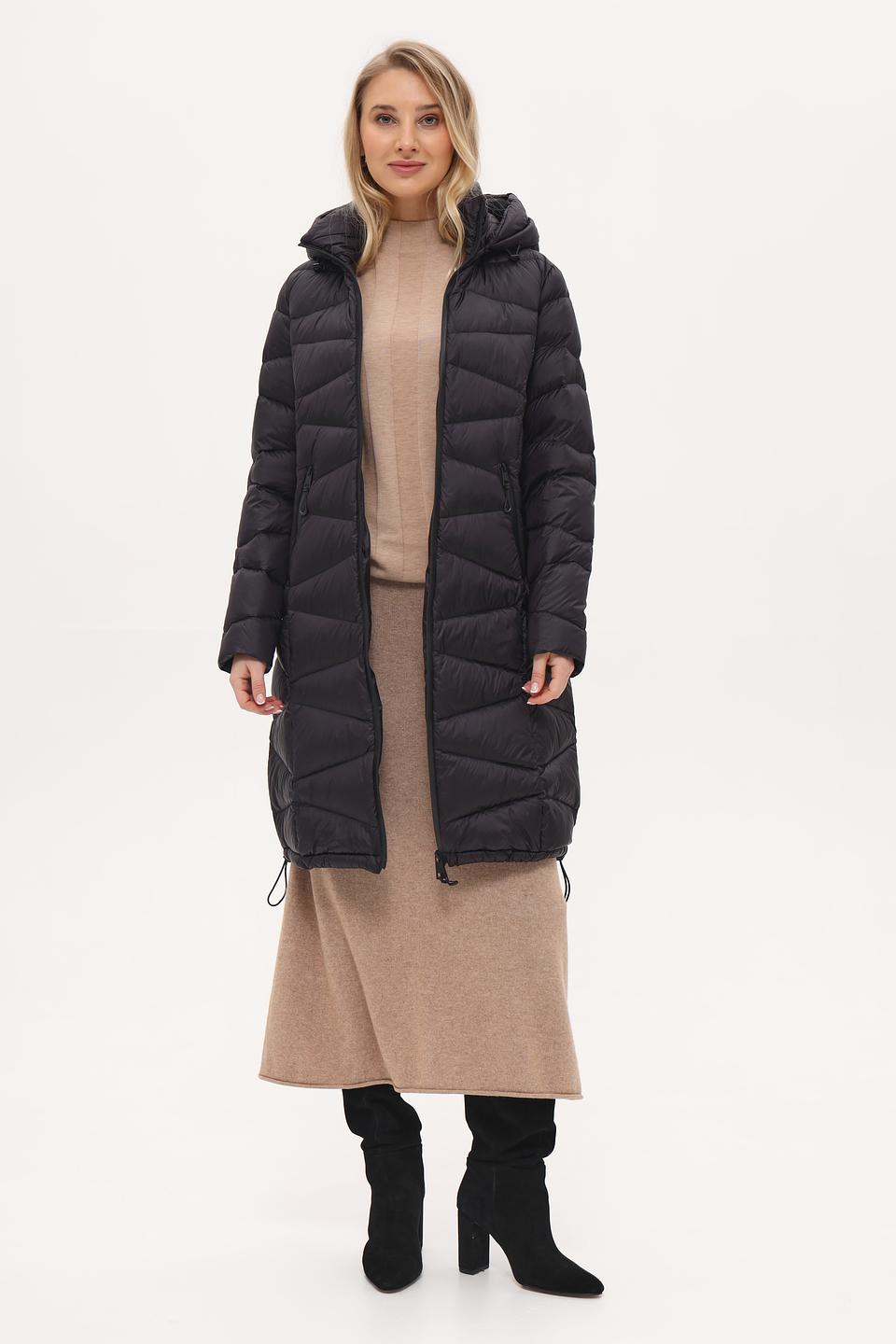 Пальто Lebek стеганое чёрное