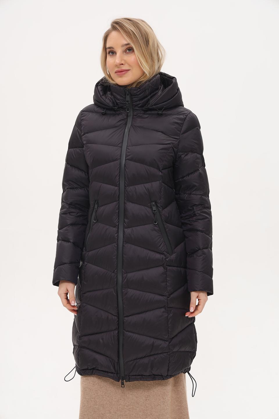 Пальто Lebek стеганое чёрное