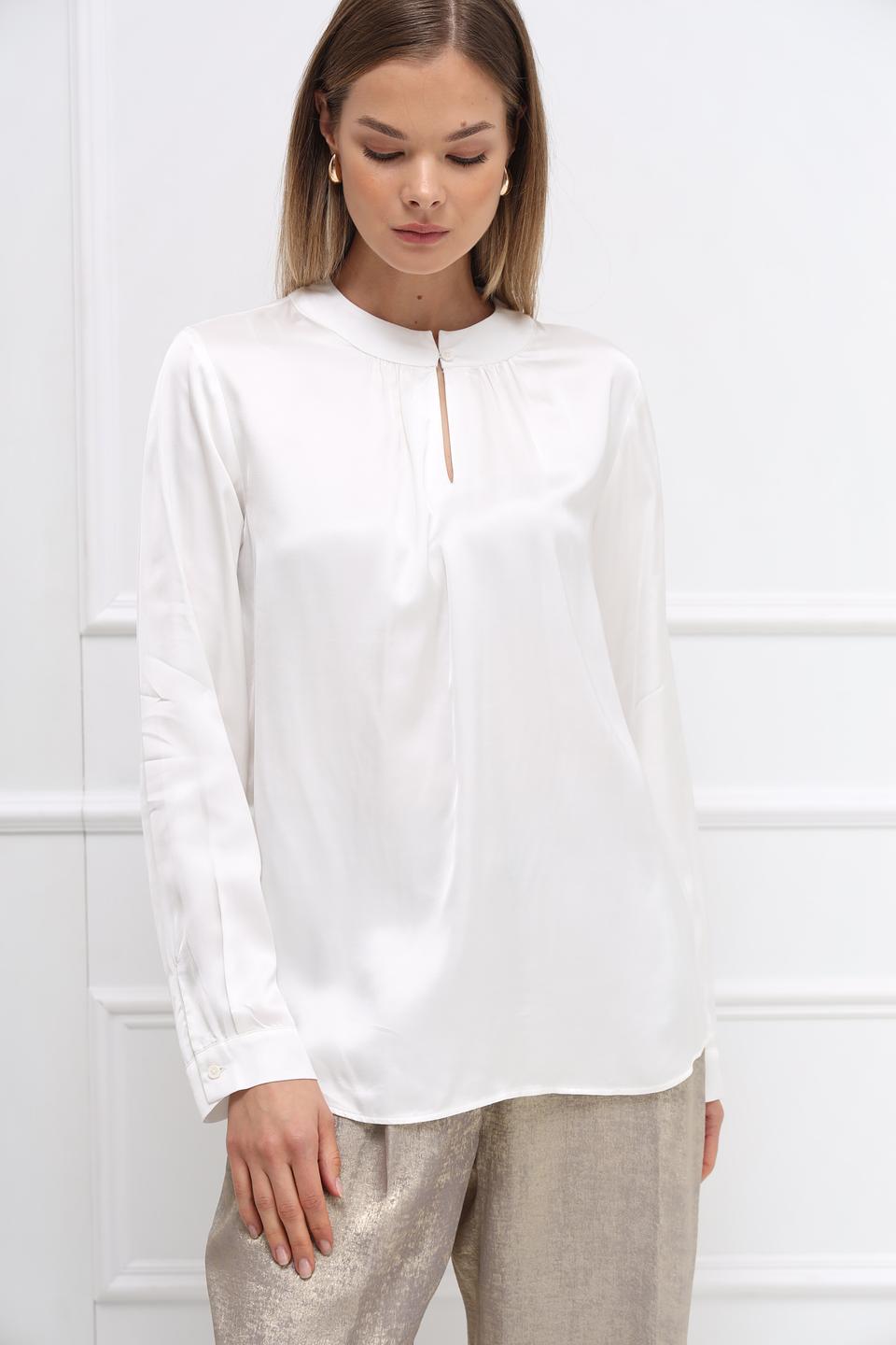 Блуза Gerry Weber белая с вырезом