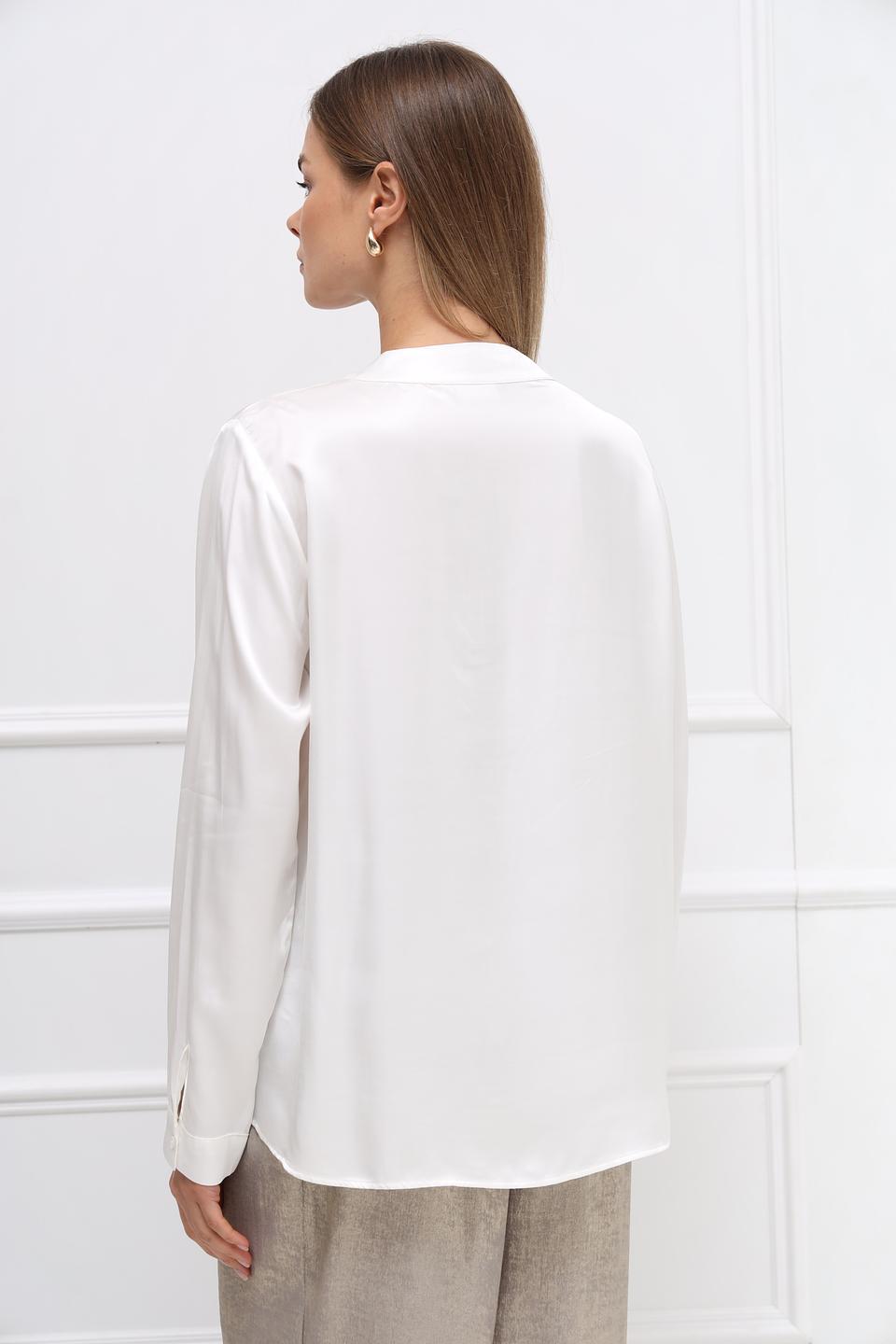 Блуза Gerry Weber белая с вырезом