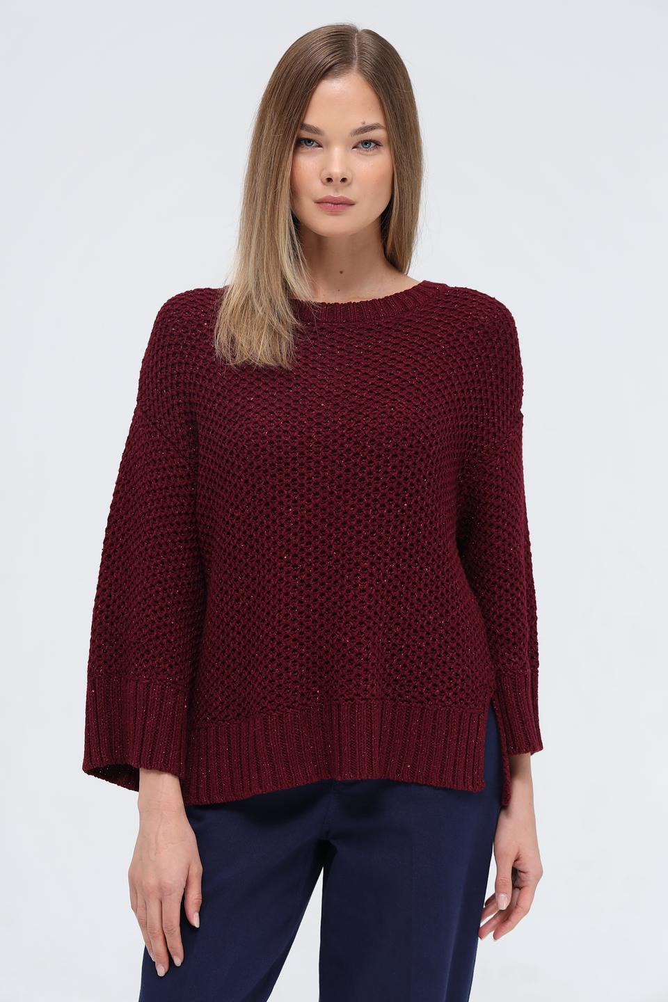 Пуловер Lecomte бордовый