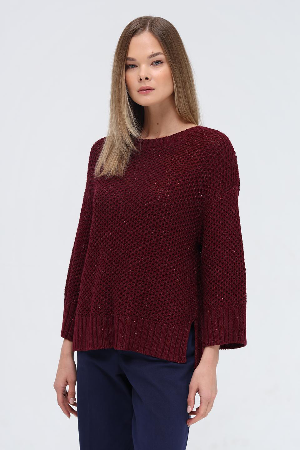 Пуловер Lecomte бордовый