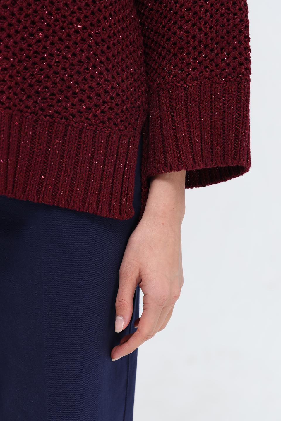 Пуловер Lecomte бордовый