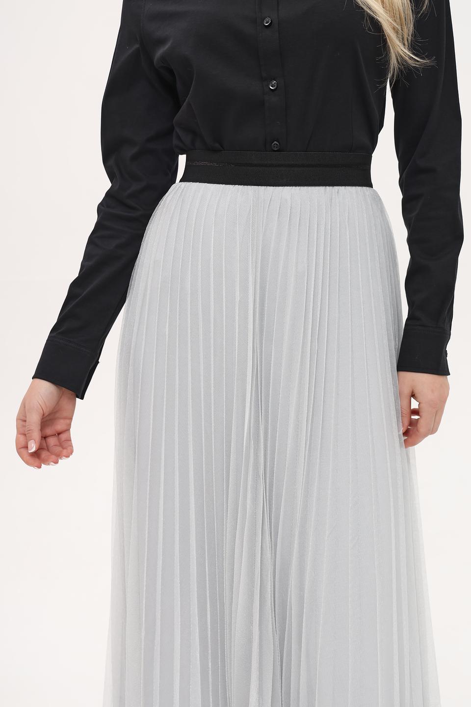 Юбка Taifun плиссе серебристая