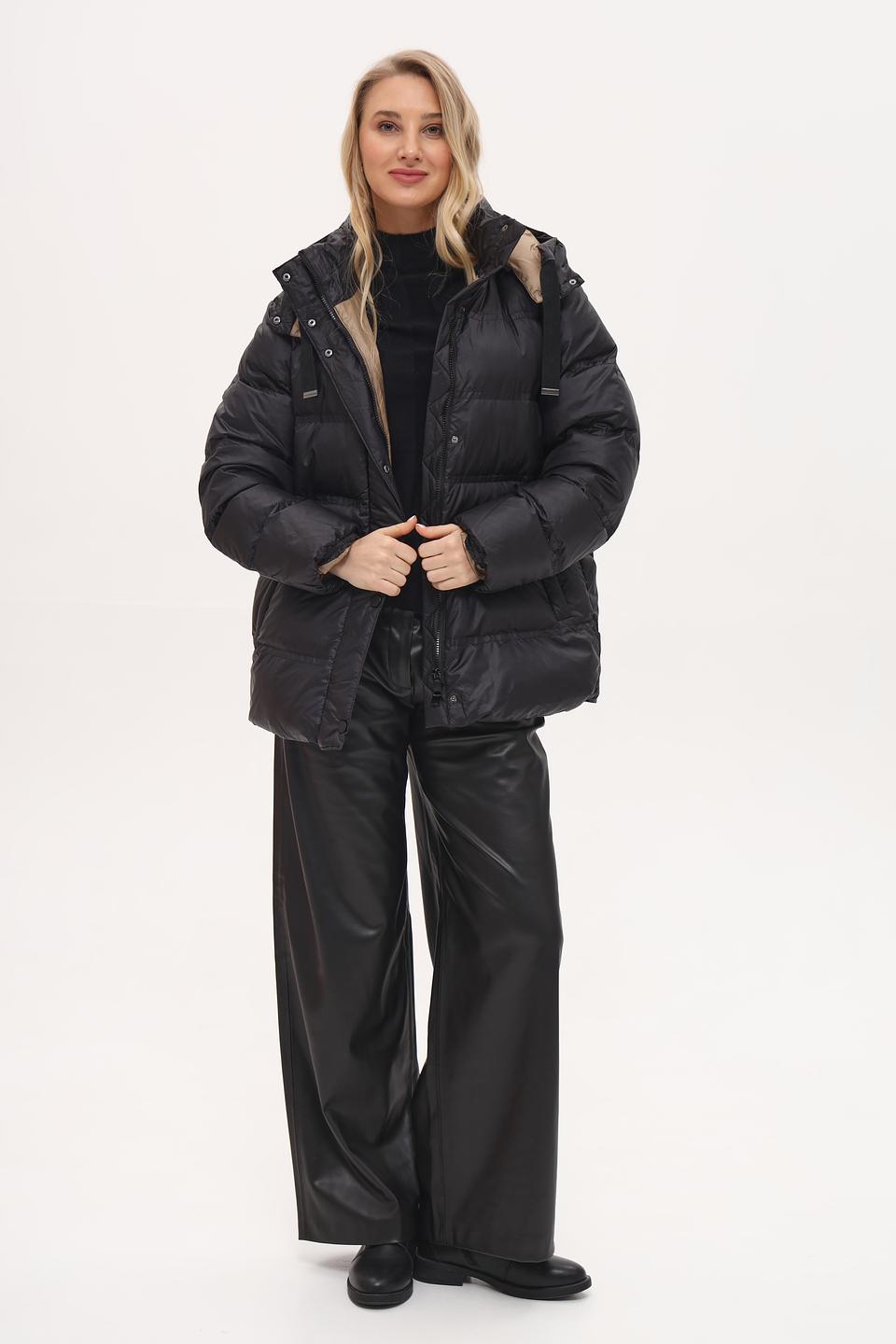 Куртка White Label чёрная стеганая