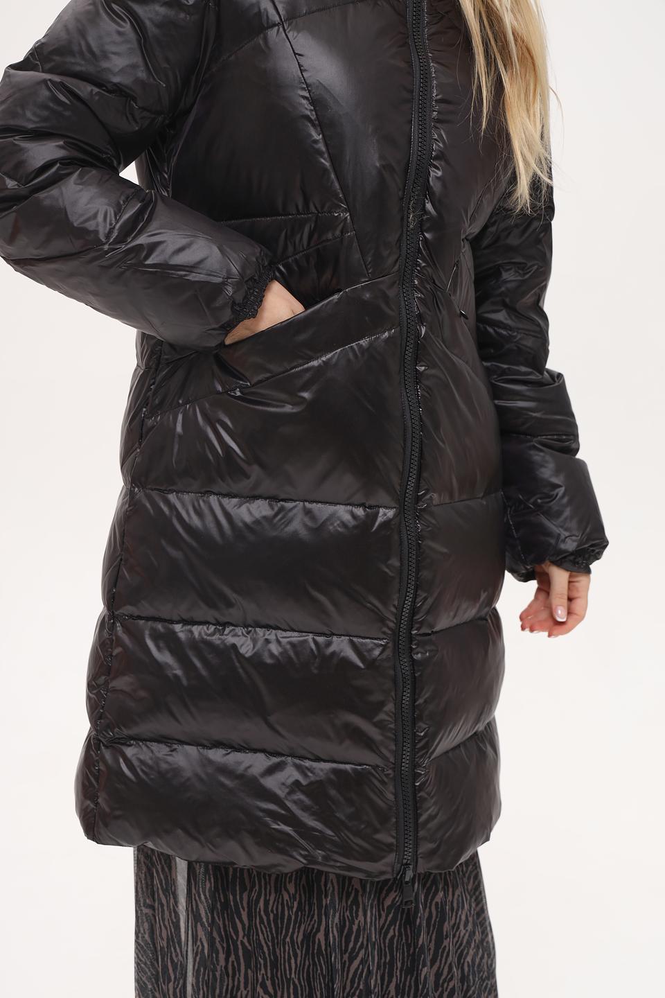 Пальто White Label стеганое чёрное