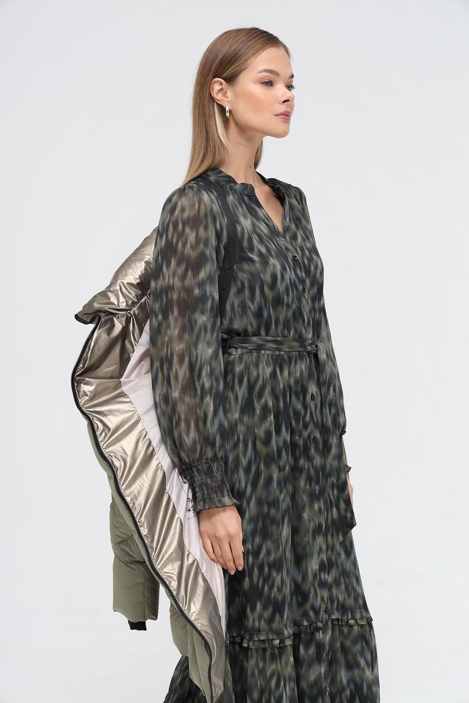 Пальто Milestone стеганое хаки