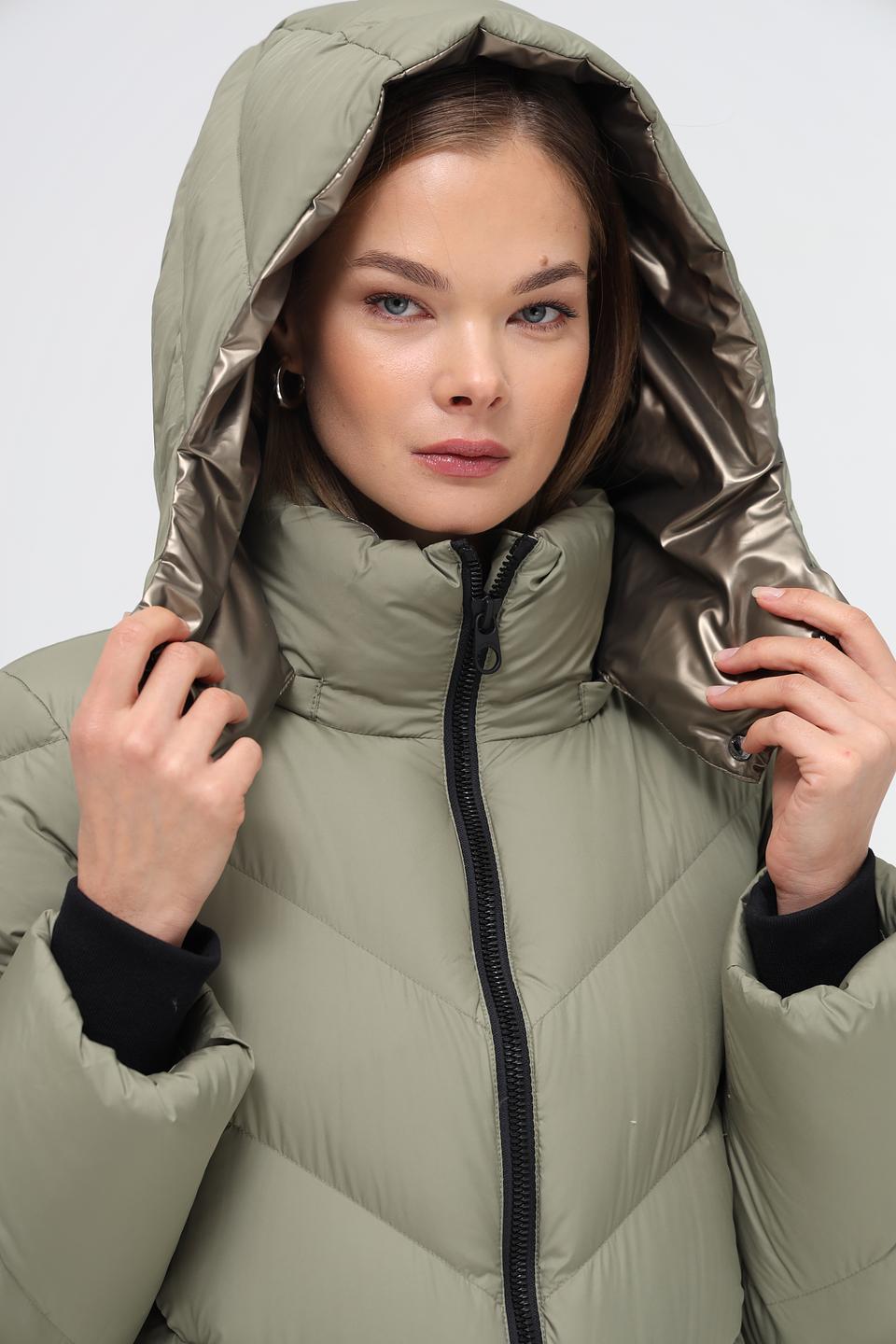 Пальто Milestone стеганое хаки