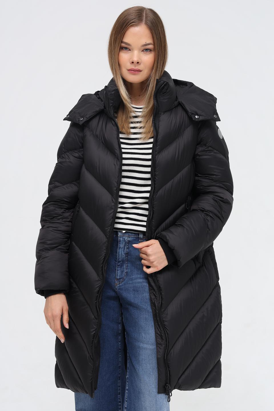 Пальто Milestone стеганое чёрное