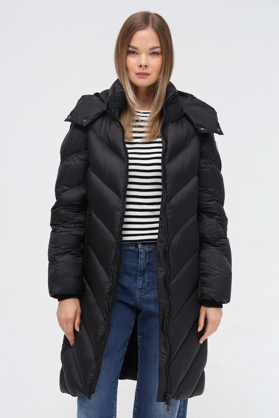 Пальто Milestone стеганое чёрное