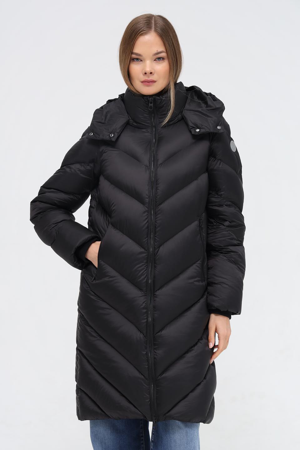Пальто Milestone стеганое чёрное