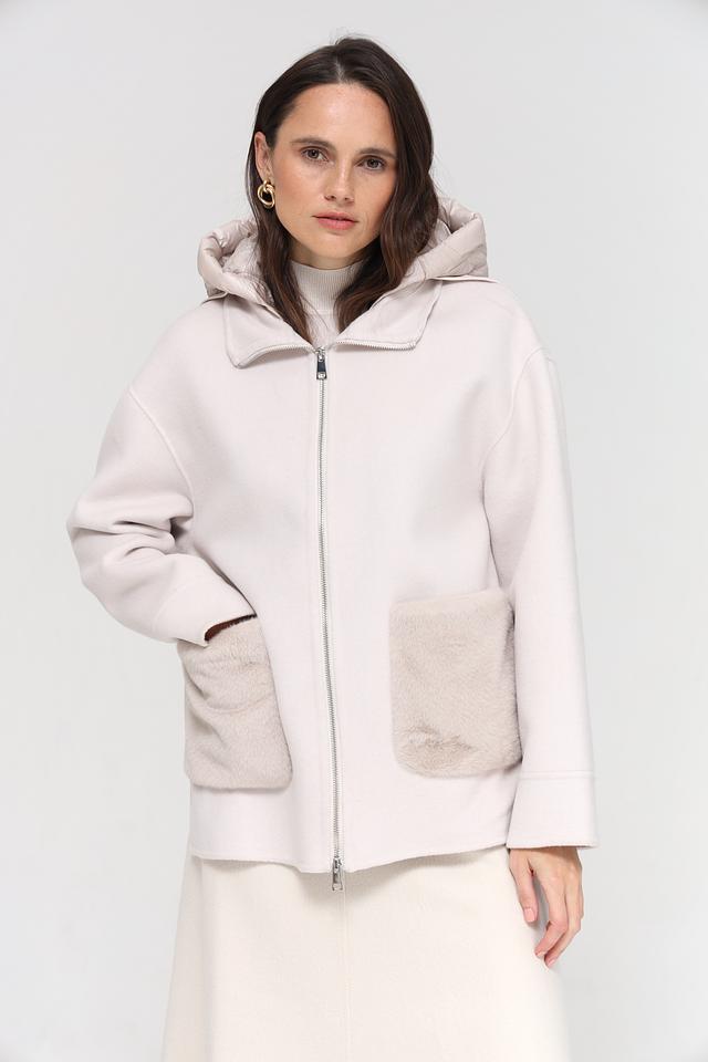 Куртка Milestone с мехом бежевая