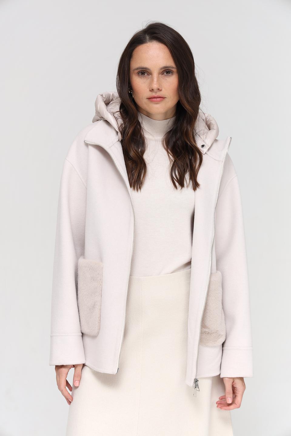 Куртка Milestone с мехом бежевая