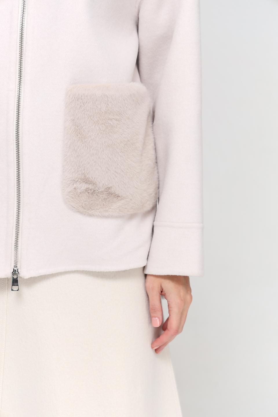 Куртка Milestone с мехом бежевая