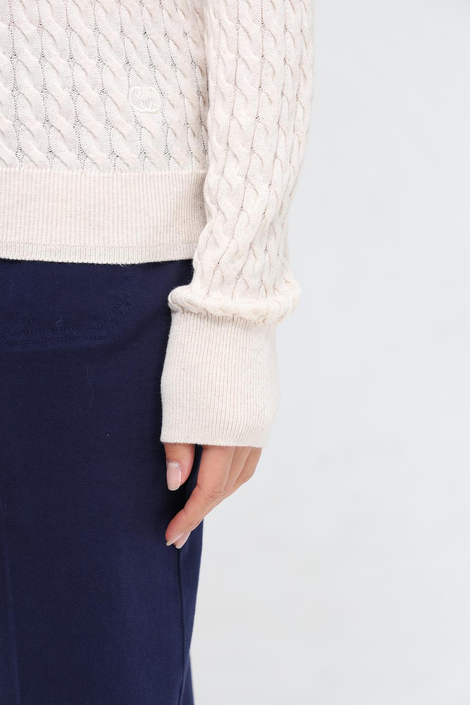 Пуловер Gerry Weber с косами бежевый