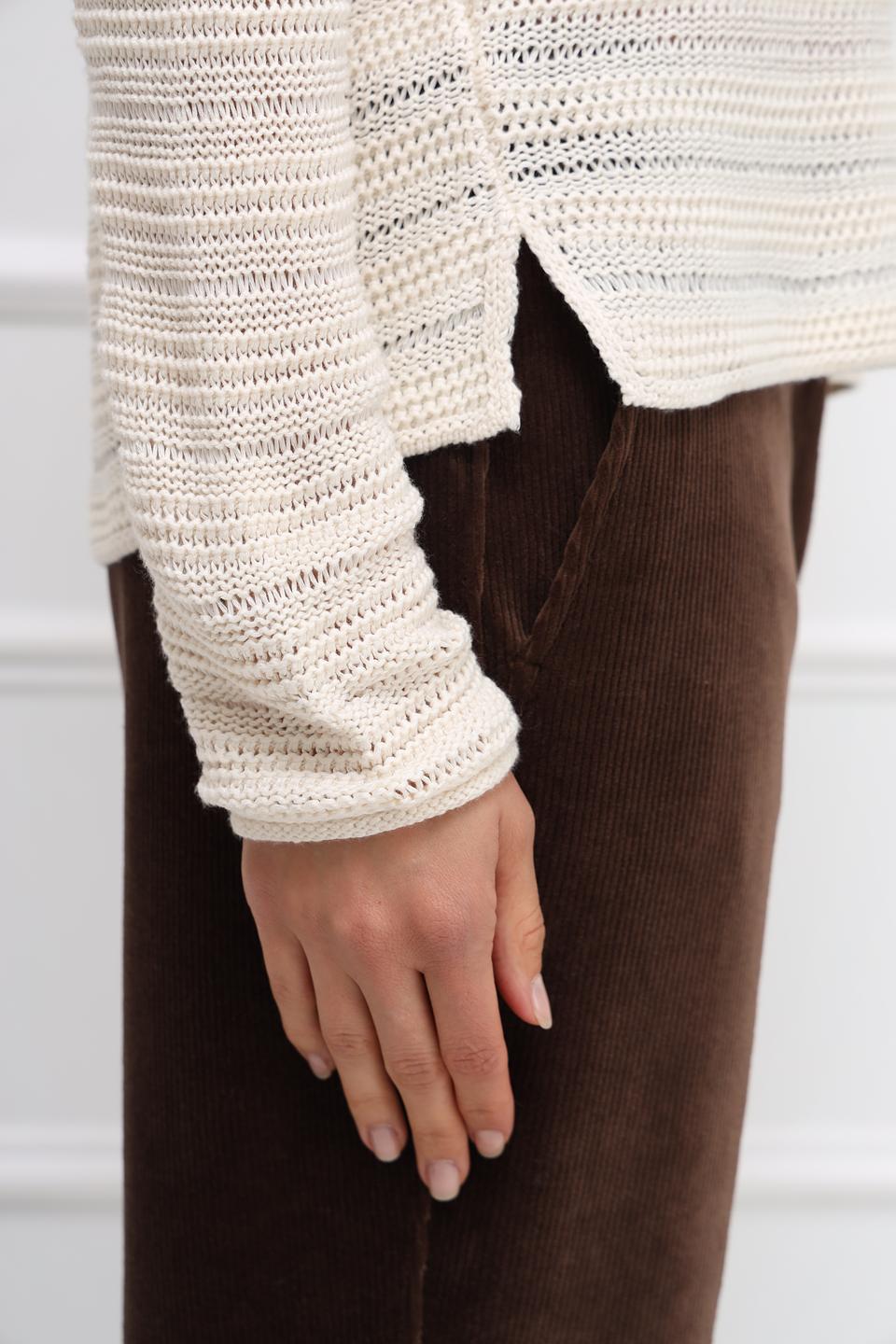 Пуловер Rabe collection с принтом бежевый