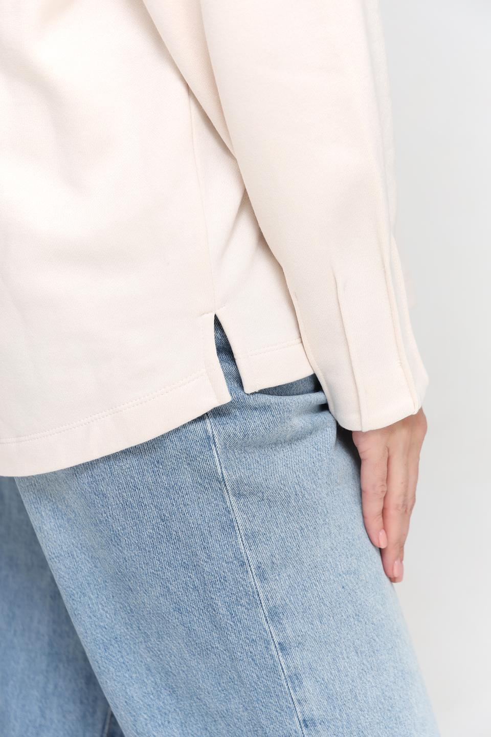 Пуловер Lecomte с логотипом бежевый