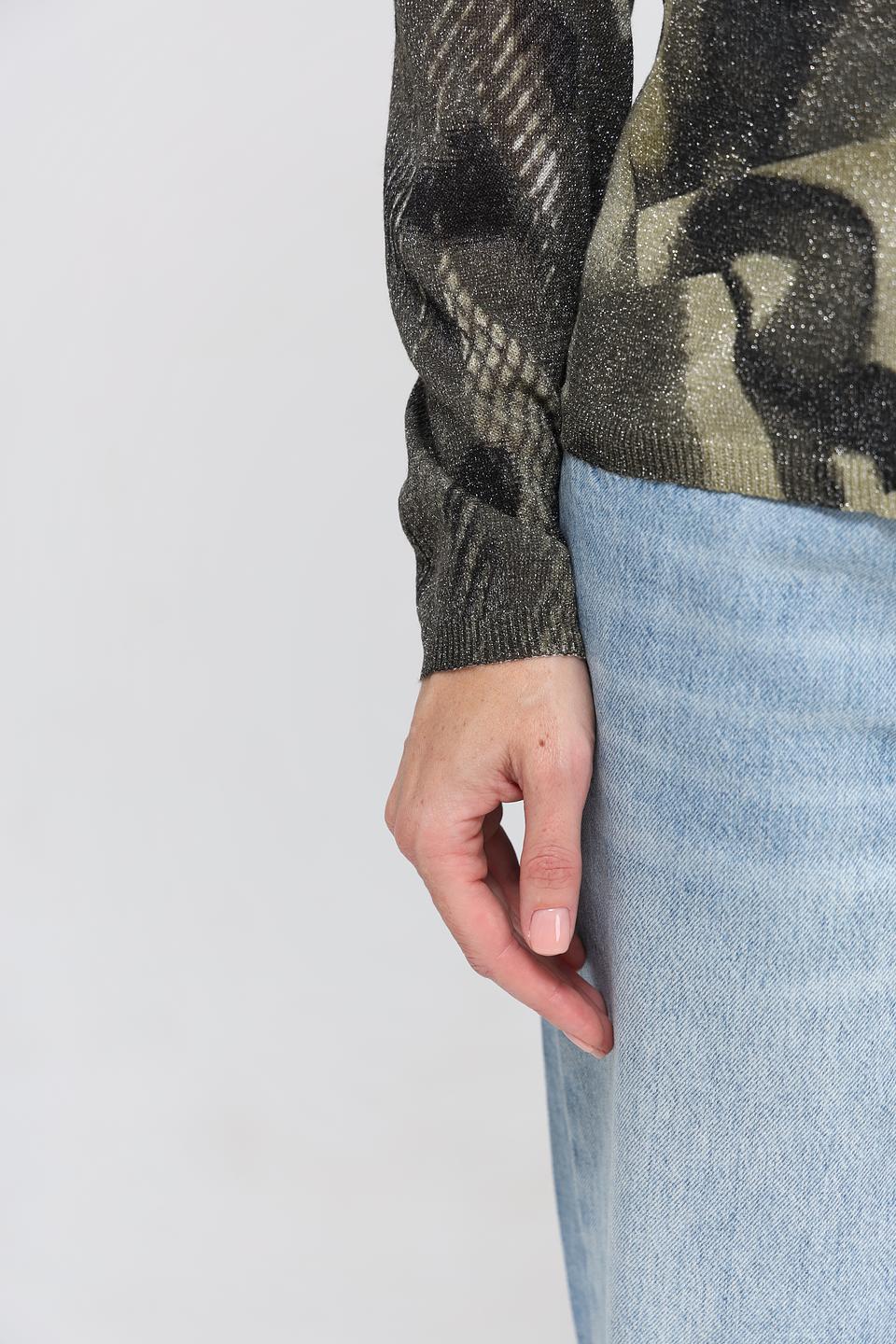 Пуловер Lecomte с леопардовым принтом