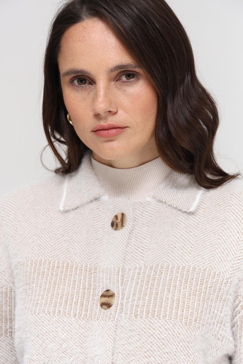 Жакет Bianca вязаный бежевый