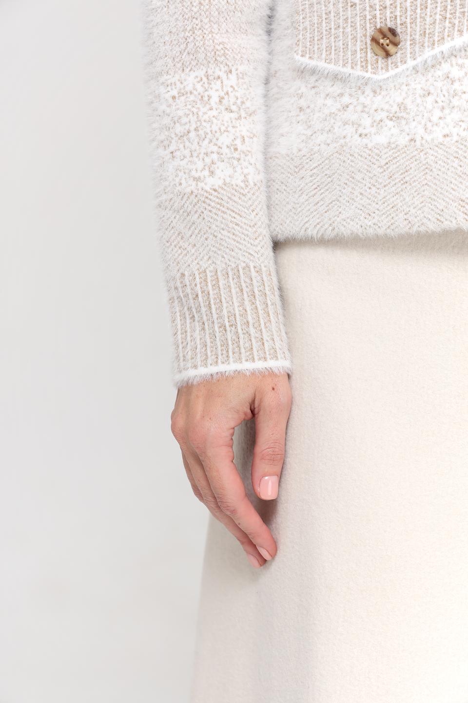 Жакет Bianca вязаный бежевый