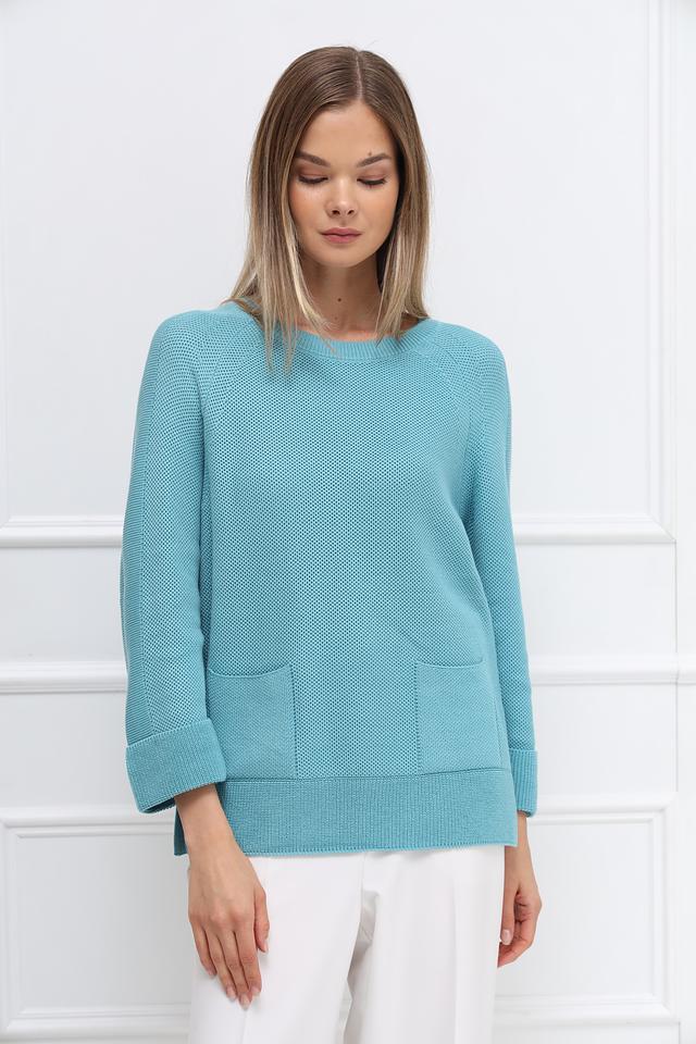 Пуловер Rabe collection бирюзовый