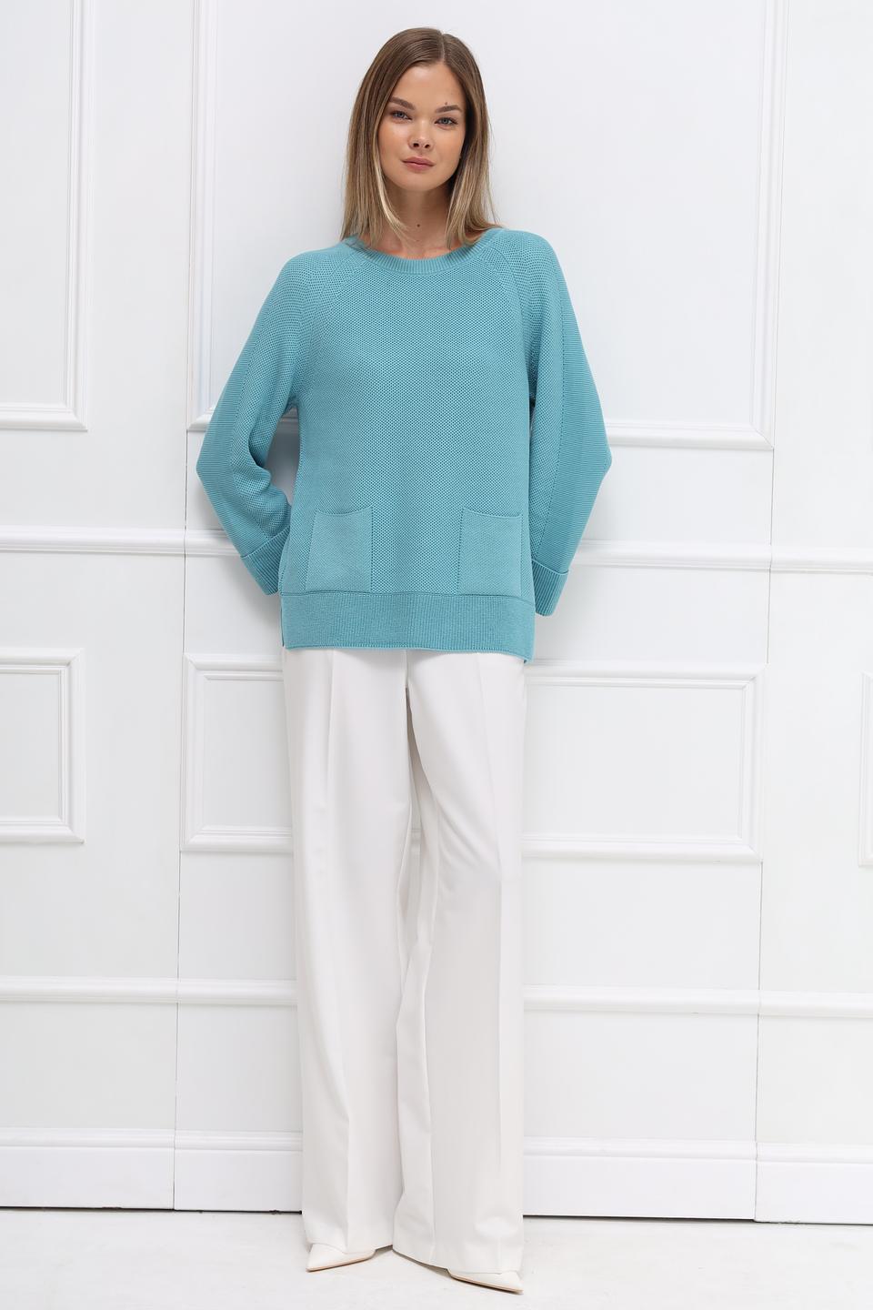 Пуловер Rabe collection бирюзовый