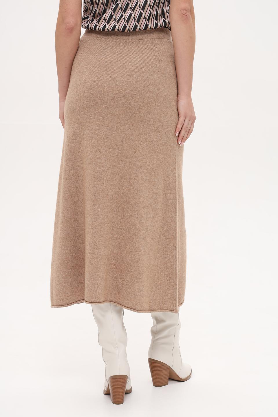 Юбка Oui вязаная бежевая